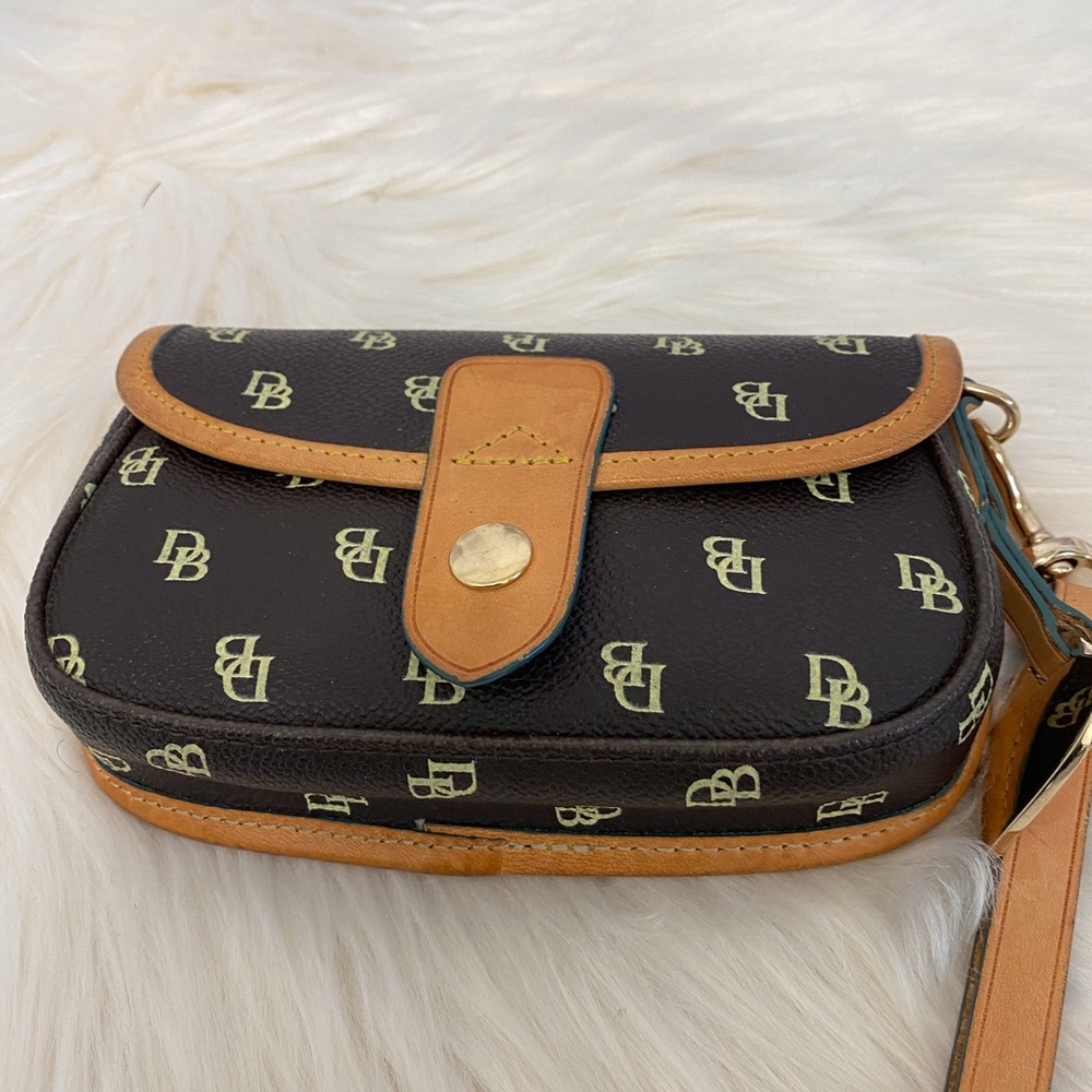 Dooney & Bourke Signature Brown Wristlet